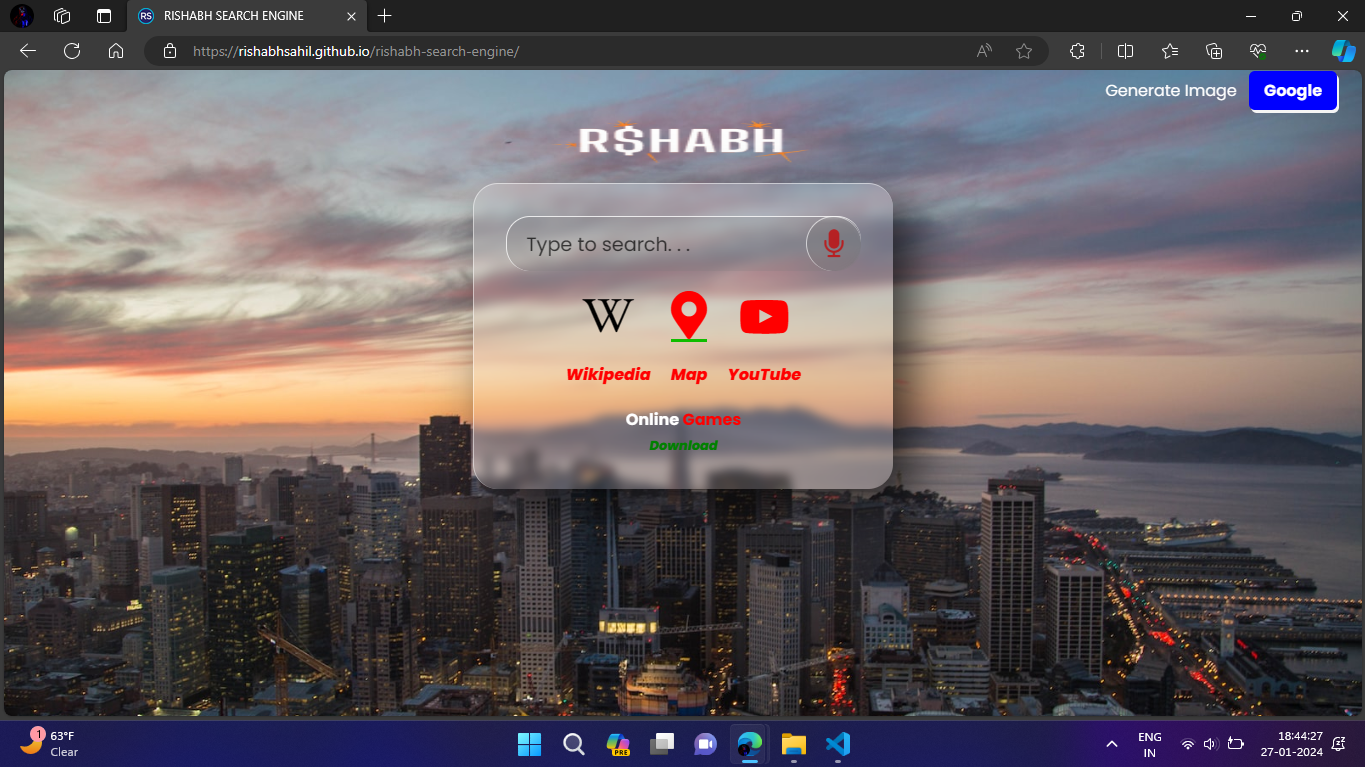 RISHABH SEARCH ENGINE